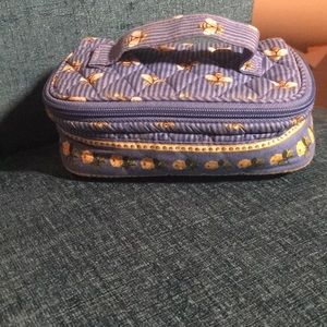 Retired Vera Bradley Bee Print Travel Jewelry Bag